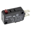 Omron Miniature Pin Plunger Micro Switch, Solder Terminal, 5A Contact, 30V DC, SPDT, IP40 VX-5-1A2