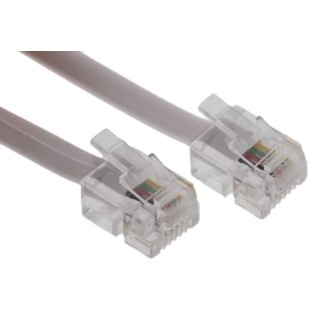 Roline Male RJ11 to Male RJ45 Telephone Extension Cable, Grey Sheath, 6 m 11.04.1906-10