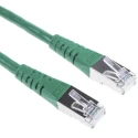 Roline Shielded Screened Cat6 Ethernet Cable 8 Core, Green, 15 m, PVC Jacket Cat6