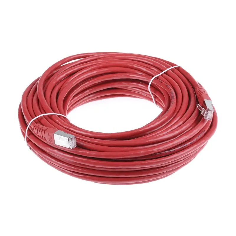 Roline Shielded Screened Cat6 Ethernet Cable 8 Core, Red, 20 m, Polyvinyl Chloride Jacket 