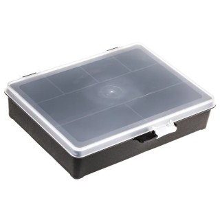 Raaco 7 Cell Black Polypropylene Compartment Box 40 mm x 179 mm x 151 mm 132435