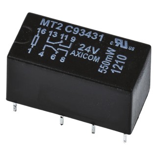 TE Connectivity PCB Signal Relay 24V DC Coil 2A DPDT MT2-C93431