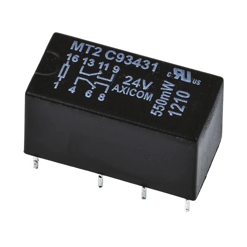 TE Connectivity PCB Signal Relay 24V DC Coil 2A DPDT MT2-C93431