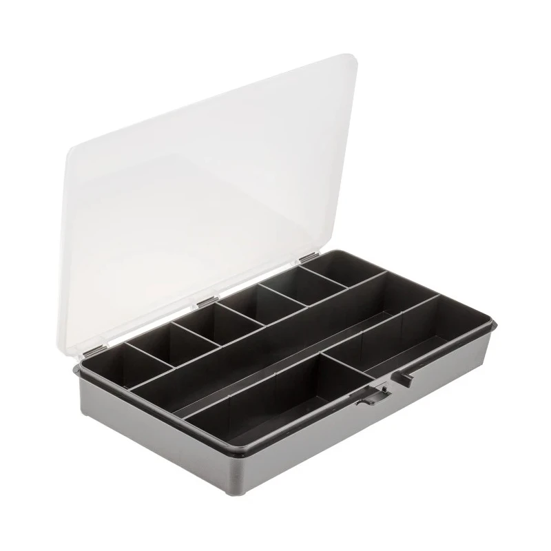 Raaco 9 Cell Black Polypropylene Compartment Box 41 mm x 271 mm x 173 mm 132442
