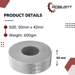 Buy Robustt PET Reflective Tape 42mx50mm White at lowest price