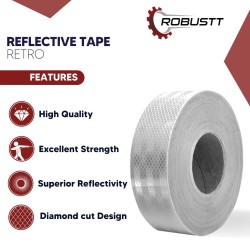 Buy Robustt PET Reflective Tape 42mx50mm White at lowest price