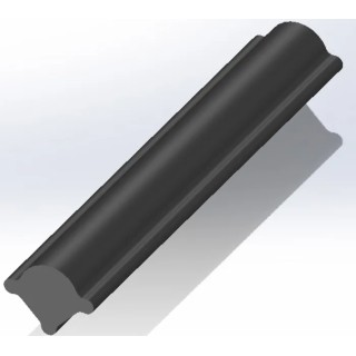 RS PRO Black Ethylene Propylene Diene Monomer Edge Protection Edging Strip 20 m x 7.3 mm x 9.5 mm 619-1613