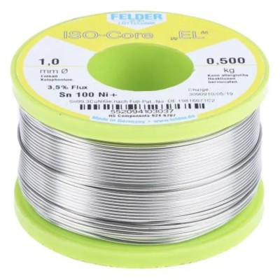 Felder Lottechnik Lead Free Solder Wire 1 mm Diameter 227 °C Melting Point 500 g 552094103037