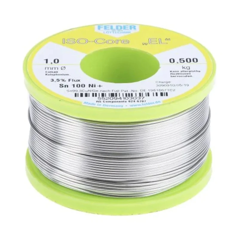 Felder Lottechnik Lead Free Solder Wire 1 mm Diameter 227 °C Melting Point 500 g 552094103037