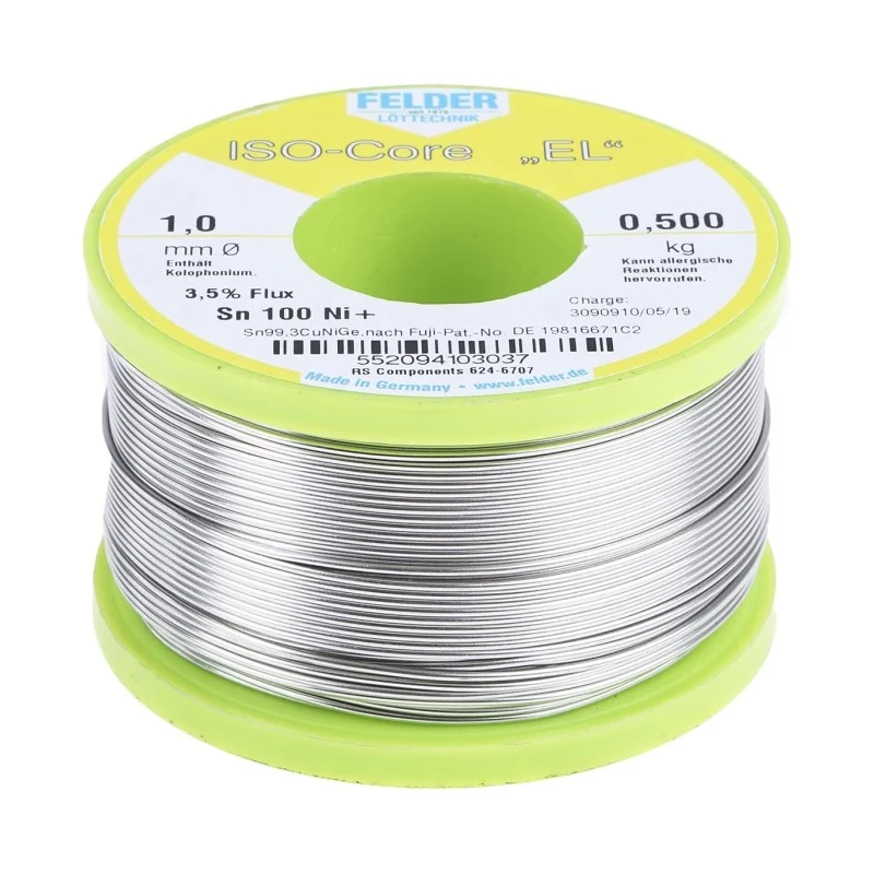 Felder Lottechnik Lead Free Solder Wire 1 mm Diameter 227 °C Melting Point 500 g 552094103037