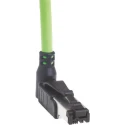 HARTING Cat5 Ethernet Cable, 1m Length, Green RJ45 Male to Unterminated U/FTP PVC Jacket 09470300024