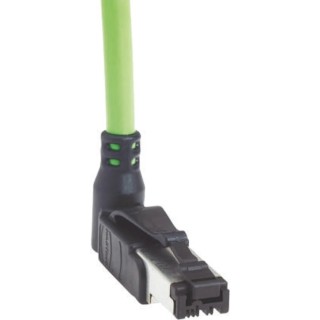 HARTING Cat5 Ethernet Cable, 1m Length, Green RJ45 Male to Unterminated U/FTP PVC Jacket 09470300024