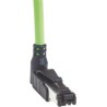 HARTING Cat5 Ethernet Cable, 1m Length, Green RJ45 Male to Unterminated U/FTP PVC Jacket 09470300024