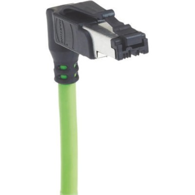 HARTING Cat5 Ethernet Cable 1.5 m Green RJ45 Male to Unterminated U/FTP PVC 09470400025
