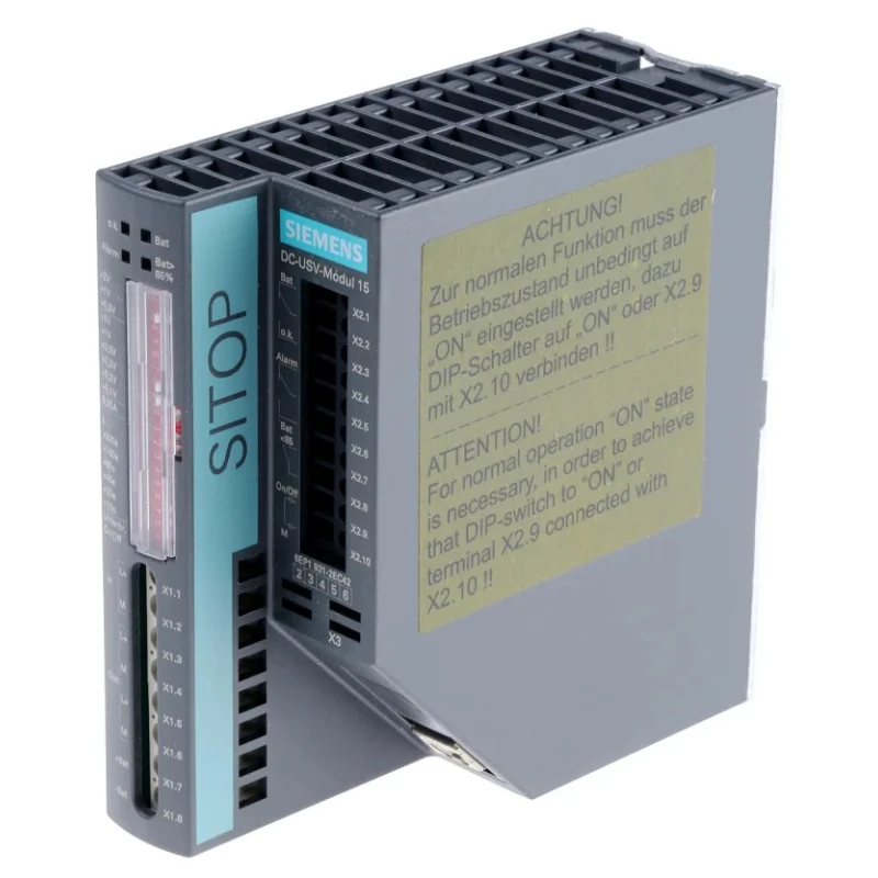Siemens Uninterruptible Power Supply SITOP DC 360W, 22-29 V DC Input, 19-28.5 V DC Output, 15A, DIN Rail Mount 6EP1931-2EC42