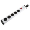 Bodo Ehmann 16A 250V 5 Gang Socket Bar Type F with Illuminated Power Switch 0201X00052300