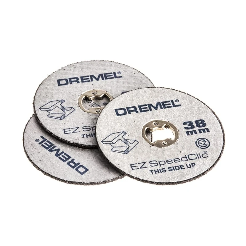 Dremel SpeedClic Aluminium Oxide Abrasive Disc 38 mm Diameter x 1.12 mm Thickness Very Fine Grade P60 Grit 12 Per 2615S456JD