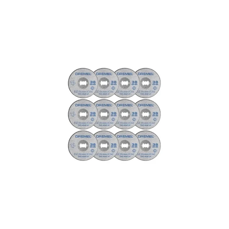 Dremel SpeedClic Aluminium Oxide Abrasive Disc 38 mm Diameter x 1.12 mm Thickness Very Fine Grade P60 Grit 12 Per 2615S456JD