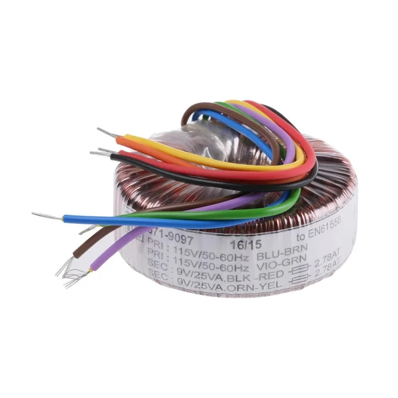 RS PRO 230 V ac 2 x 9 V ac Toroidal Transformer 2 Output 50 VA 671-9097