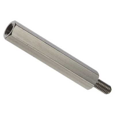 HIROSUGI Stainless Steel Hex Standoff M2.6 Thread Size, 5 mm Body Length, 5 mm Stud Length, Plain Finish BSU-2605