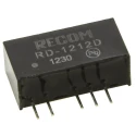 Recom 2W SIP Dual Output Unregulated Isolated DC-DC Converter 12V DC Input 84mA Output RD-1212D
