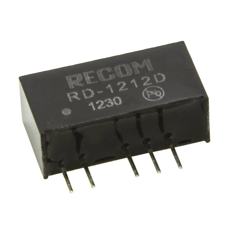 Recom 2W SIP Dual Output Unregulated Isolated DC-DC Converter 12V DC Input 84mA Output RD-1212D