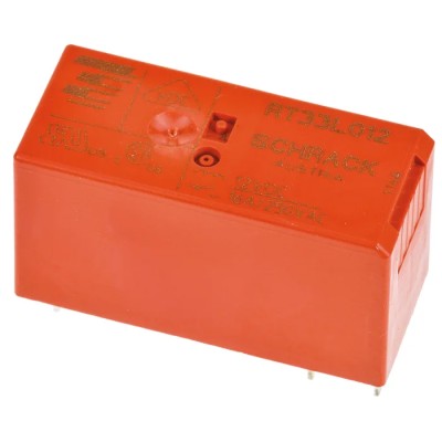 TE Connectivity Power Relay PCB Mount SPST 12V DC Coil 16A Switching Current RT33L012