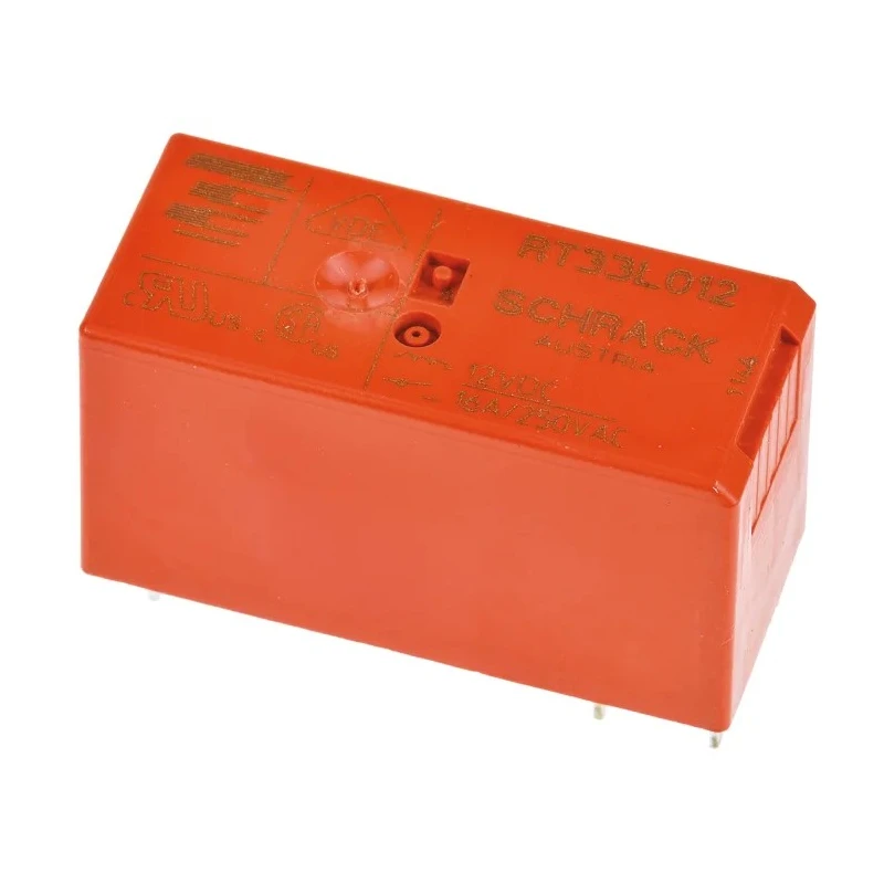 TE Connectivity Power Relay PCB Mount SPST 12V DC Coil 16A Switching Current RT33L012