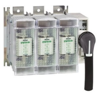 Schneider Electric Fuse Switch Disconnector, 3-Pole, 630A, 100V, DIN Rail Mount, Cable Terminal, IP20, TeSys GS Series GS2S3