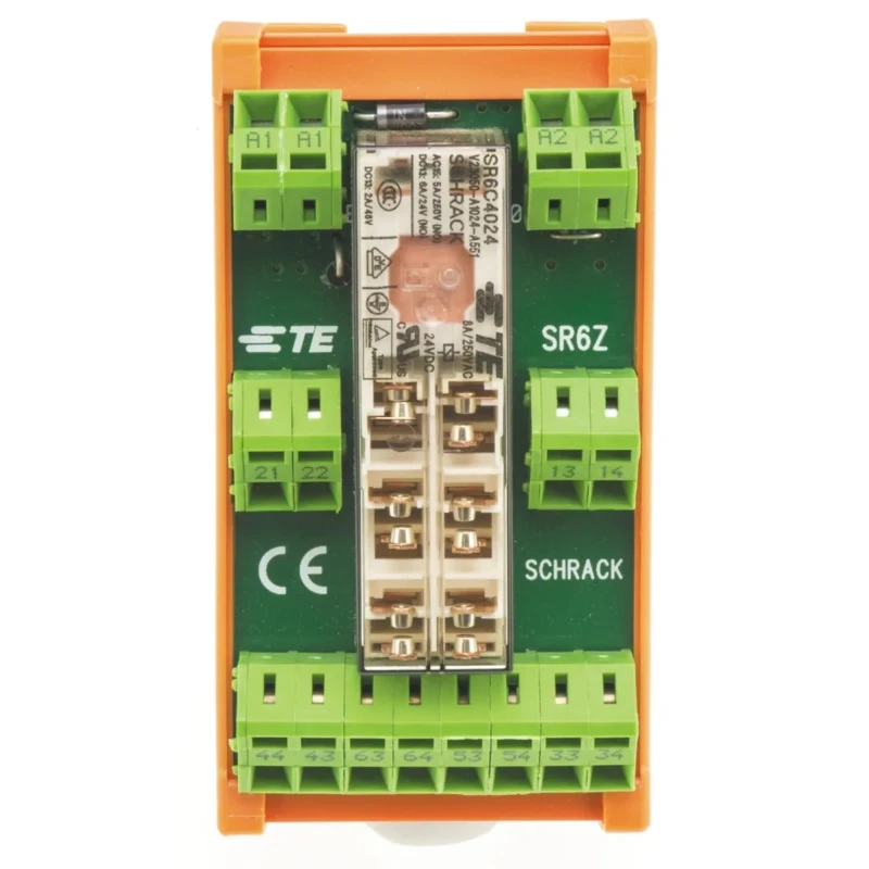 TE Connectivity Force Guided Relay 6-Pole PCB Mount, 24V DC Coil, Silver Alloy Contacts SR6ZC024
