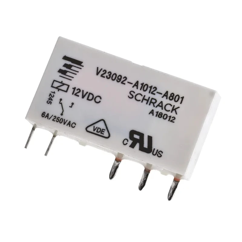 TE Connectivity Power Relay PCB Mount 12V DC Coil 6A Switching Current SPDT V23092A1012A801