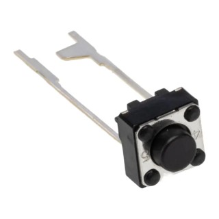 Omron Black Tactile Switch Plunger 1.6 mm SPST 50mA 24 V dc Through Hole B3F-6020