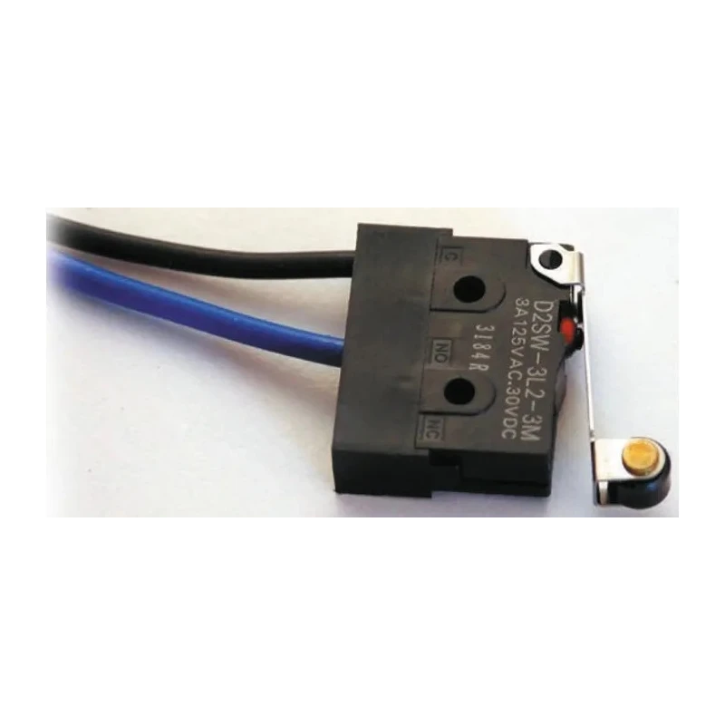 Omron Roller Lever Micro Switch, Pre-Wired Terminal, 100mA, 30V DC, SPST, IP67 D2SW-01L2-3M