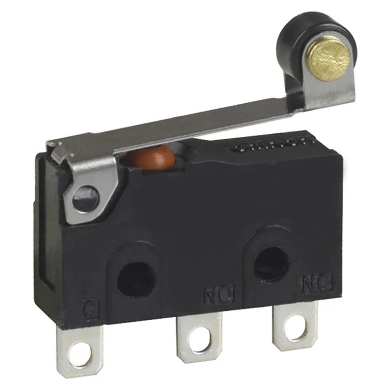 Omron Sealed Subminiature Roller Lever Micro Switch, Solder Terminal, 100mA, 30 V dc, SPDT, IP67 D2SW-01L2H