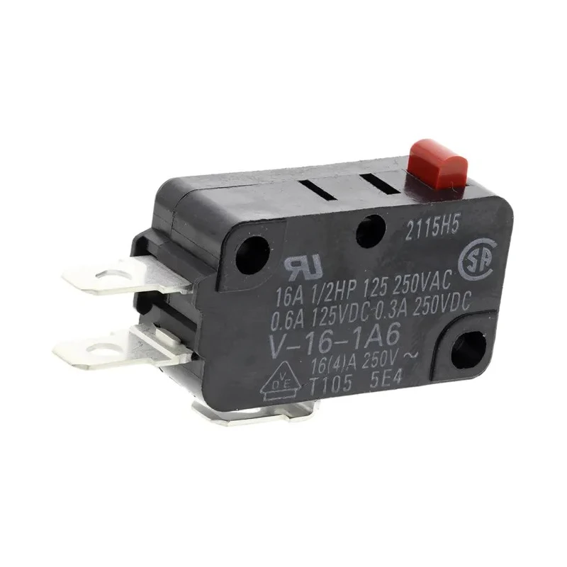Omron Pin Plunger Miniature Micro Switch, Solder Terminal, 16A, 250V AC, SPDT, IP40 V-16-1A6