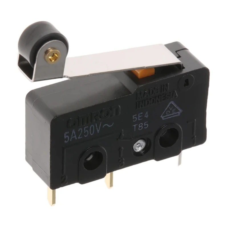 Omron Subminiature Roller Lever Micro Switch, Through Hole Terminal, 5A, 250V ac, SPDT, IP40 SS-5GL2D