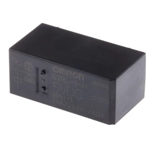 Omron Power Relay PCB Mount SPDT 5V DC Coil 12A Switching Current G2RL-1-H DC5