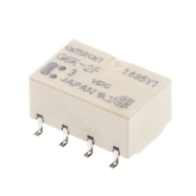 Omron Surface Signal Relay, 3V DC Coil, 1A Switching Current, DPDT Contact Configuration G6K-2F 3DC