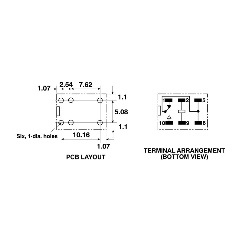 Omron Signal Relay 6V DC Coil 2A SPDT PCB Mount G5V-1 6DC