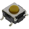 Omron IP64 Black Tactile Switch Button 0.8 mm SPST 50mA 24 V dc Through Hole B3S-1002P