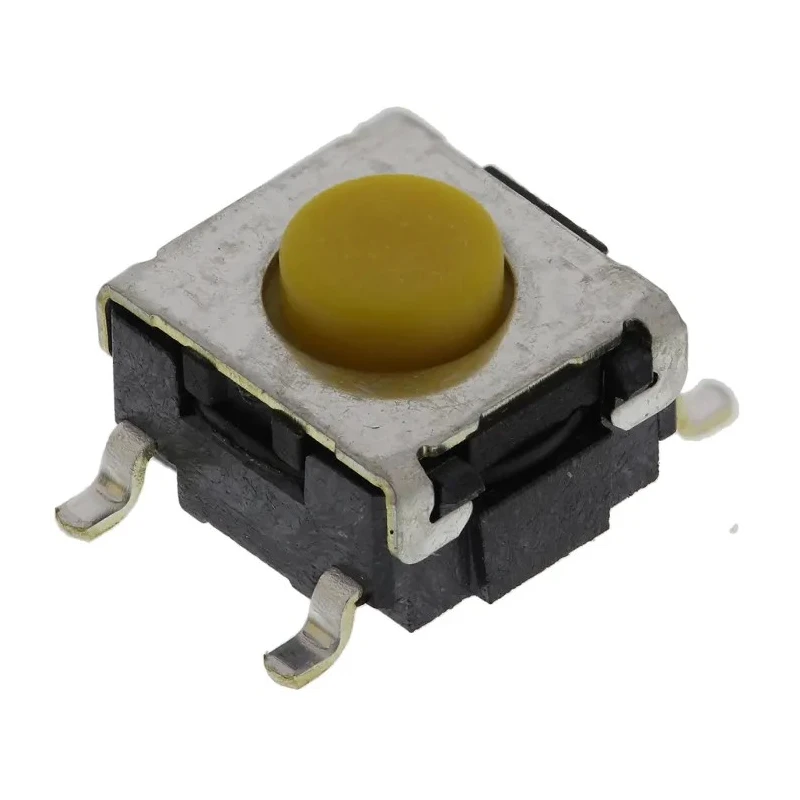 Omron IP64 Black Tactile Switch Button 0.8 mm SPST 50mA 24 V dc Through Hole B3S-1002P
