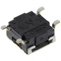 Omron IP64 Black Tactile Switch Button 0.8 mm SPST 50mA 24 V dc Through Hole B3S-1002P