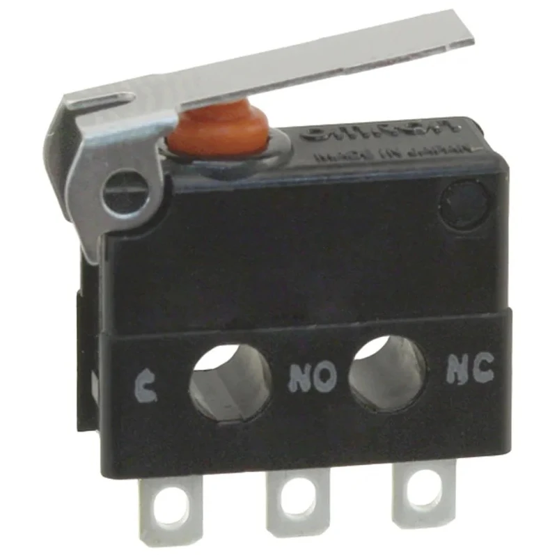 Omron Ultra Subminiature Sealed Short Lever Micro Switch, SPDT, Solder Terminal, 100mA, 600 V AC, 30 V DC, IP67 D2JW-01K1A1