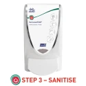 SCJ Professional Wall Mounted Soap Dispenser 1 L Manual with Antibacterial BioCote Protection INF01CON