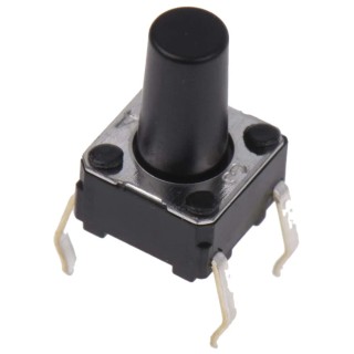 Omron Tactile Switch Plunger 6.1 mm SPST 50mA 24 V dc Through Hole B3F-1070