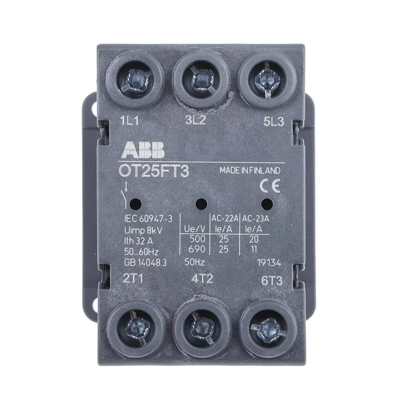 ABB 3-Pole Enclosed Panel Mount Isolator Switch, 1000V, 16A, IP20 OT25FT3 1SCA104884R1001
