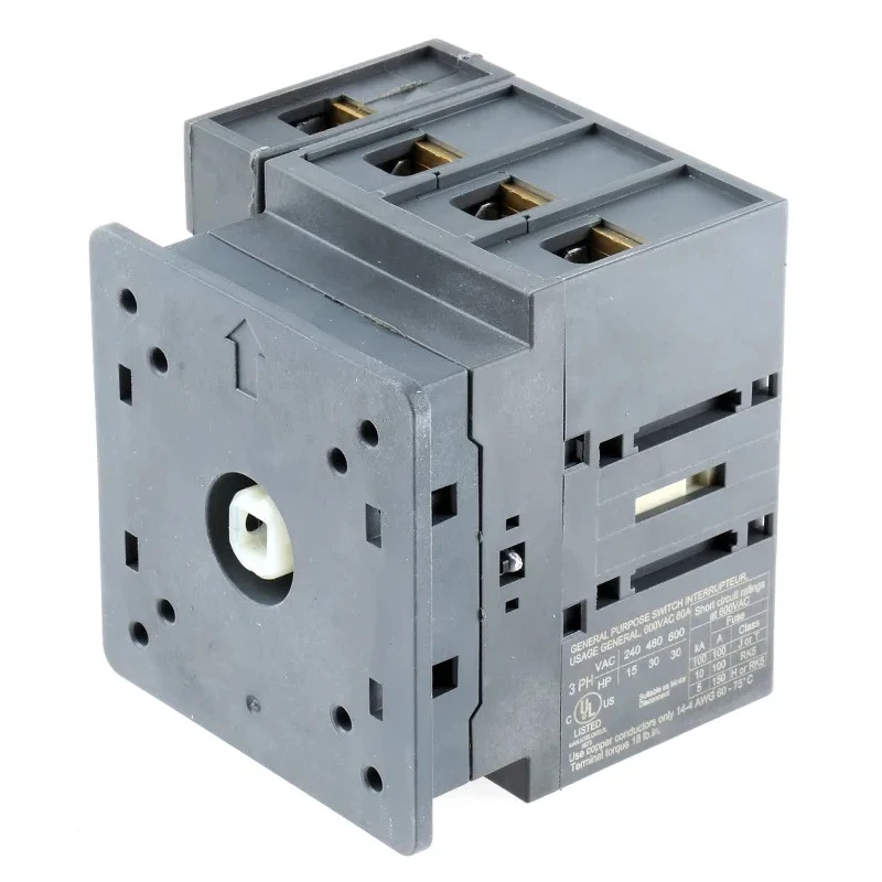 ABB 4-Pole Panel Mount Isolator Switch 63A IP20, 560 kW OT63FT4N2 1SCA105393R1001
