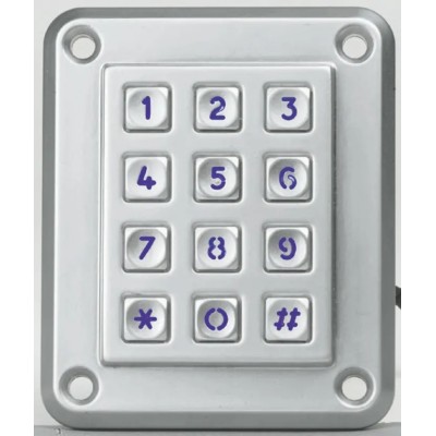 EOZ 12 Key Illuminated ABS Keypad Blue Housing IP67 Protection 