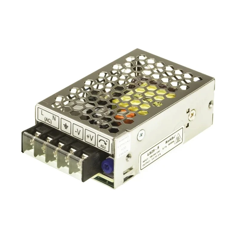 TDK-Lambda LS25-5 Switching Power Supply 5V DC, 25W, 5A Output, Chassis Mount LS25-5