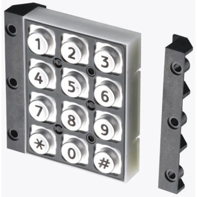 EOZ 12 Key Illuminated Plastic Keypad IP67 Rated Matrix Output Yellow Housing 